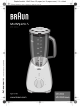 Braun Blender MX 2050 BLACK Manual de utilizare