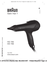 Braun HD 780,  HD 785,  Satin Hair 7 Manual de utilizare