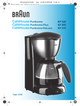 Braun CafeHouse PurAroma Plus KF560 - 3104 Manual de utilizare