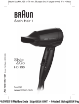 Braun Satin-Hair 1 HD 130 Manual de utilizare