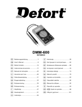 Defort DMM-600 Manualul proprietarului