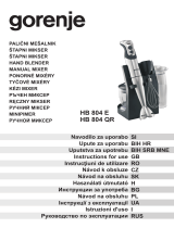Gorenje HB804E Manual de utilizare