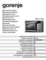 Gorenje MO17DE Manual de utilizare