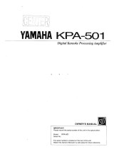 Yamaha KPA-501 Manualul proprietarului
