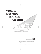 Yamaha KX 580 Manual de utilizare