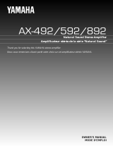 Yamaha AX-492, AX-592, AX-892 Manual de utilizare