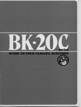Yamaha Electone BK-20C Series Manualul proprietarului