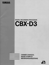 Yamaha CBX-D3 Manualul proprietarului