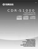 Yamaha CDR-S1000 Manualul proprietarului