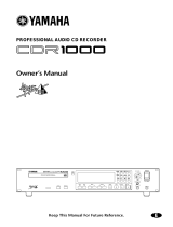 Yamaha CDR1000 Manual de utilizare