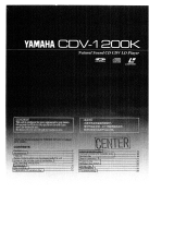 Yamaha CDV1200K Manualul proprietarului