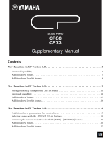 Yamaha Stage Piano CP88, CP73 Supplementary Manualul proprietarului
