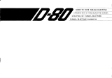 Yamaha D-80 Manualul proprietarului