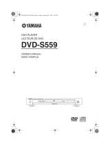 Yamaha DVD-S559 Manualul proprietarului