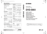 Yamaha DVD-S661 Manualul proprietarului