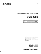 Yamaha DVD-S80 Manual de utilizare