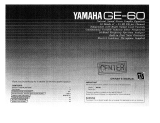 Yamaha GE-60 Manualul proprietarului