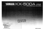 Yamaha KX-500A Manualul proprietarului