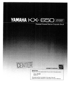 Yamaha KX-650 RS Manualul proprietarului