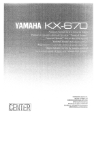 Yamaha KX-670 Manualul proprietarului