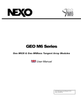 Nexo Geo M6 Series Manual de utilizare