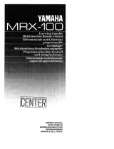 Yamaha MRX-100 Manualul proprietarului