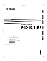 Yamaha MSR400 Manualul proprietarului