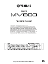 Yamaha MV800 Manual de utilizare