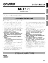 Yamaha NS-F101 Manualul proprietarului