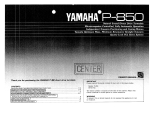 Yamaha P-850 Manualul proprietarului