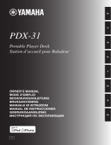 Yamaha PDX-31 Manualul proprietarului