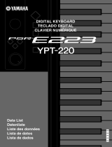 Yamaha PSR-E223 Fișa cu date