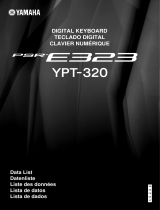 Yamaha PSR-E323 Fișa cu date
