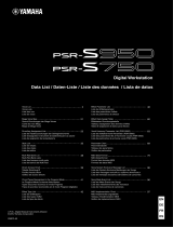 Yamaha PSR-S950 Fișa cu date
