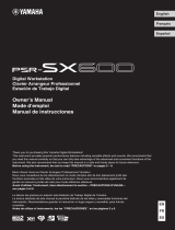 Yamaha PSR-SX600 Manualul proprietarului
