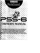 Yamaha PSS-6 Manualul proprietarului