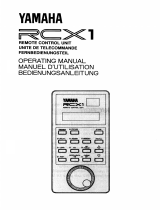 Yamaha RCX1 Manualul proprietarului