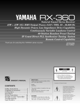 Yamaha RX-360 Manualul proprietarului