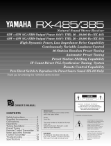 Yamaha RX-385 Manual de utilizare