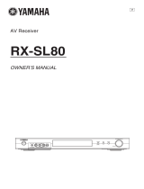 Yamaha RX-SL80 Manual de utilizare