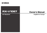 Yamaha RX-V1067 Manualul proprietarului