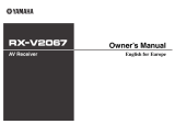 Yamaha RX-V2067 Manualul proprietarului