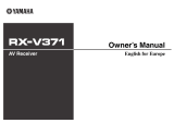 Yamaha RX-V371 Manualul proprietarului
