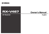 Yamaha RX-V467 Manualul proprietarului