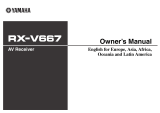 Yamaha RX-V667 Manualul proprietarului