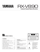 Yamaha RX-V890 Manual de utilizare