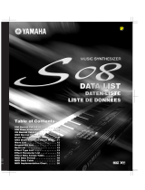 Yamaha S08 Fișa cu date