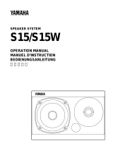 Yamaha S15W Manualul proprietarului