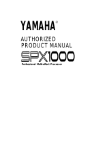 Yamaha SPX1000 Manualul proprietarului