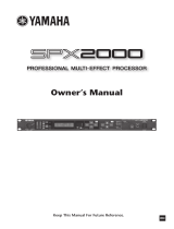 Yamaha SPX2000 Manual de utilizare